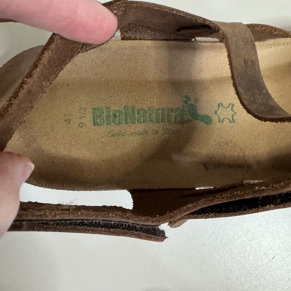 BioNatura Crazy Horse Brown Leather Clog Womens Size 9 1/2 - Picture 7 of 8